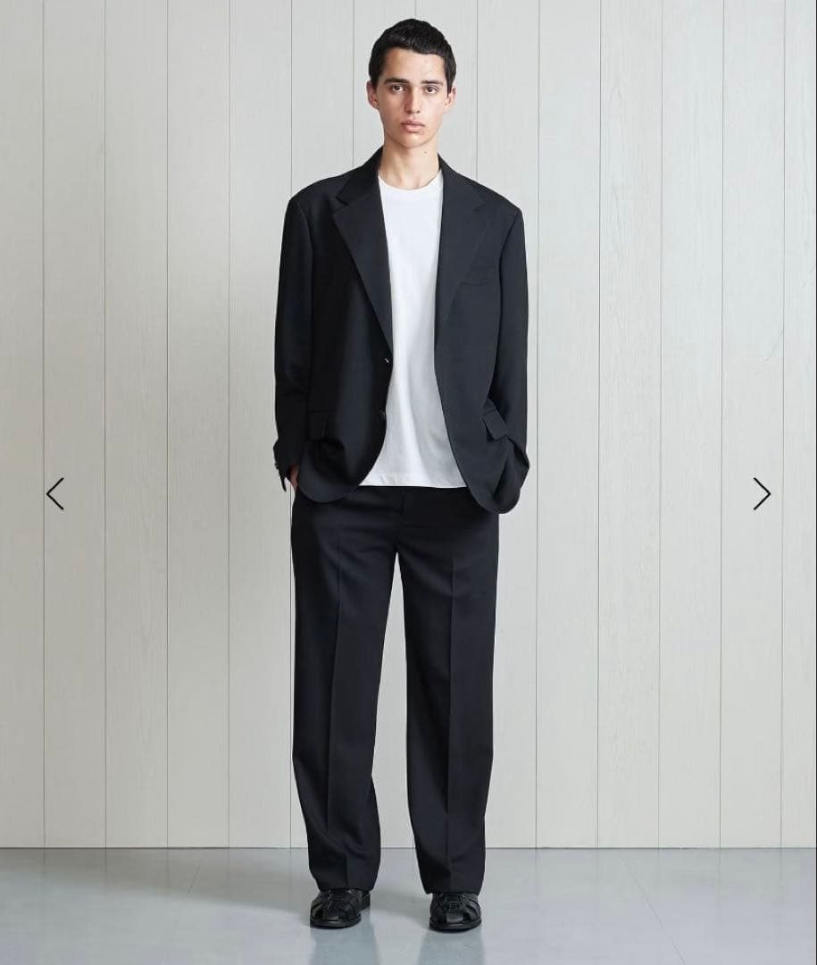 ツ*ー様 ＜H＞ ウール ツイスト カルゼ ワイド テーパード パンツ