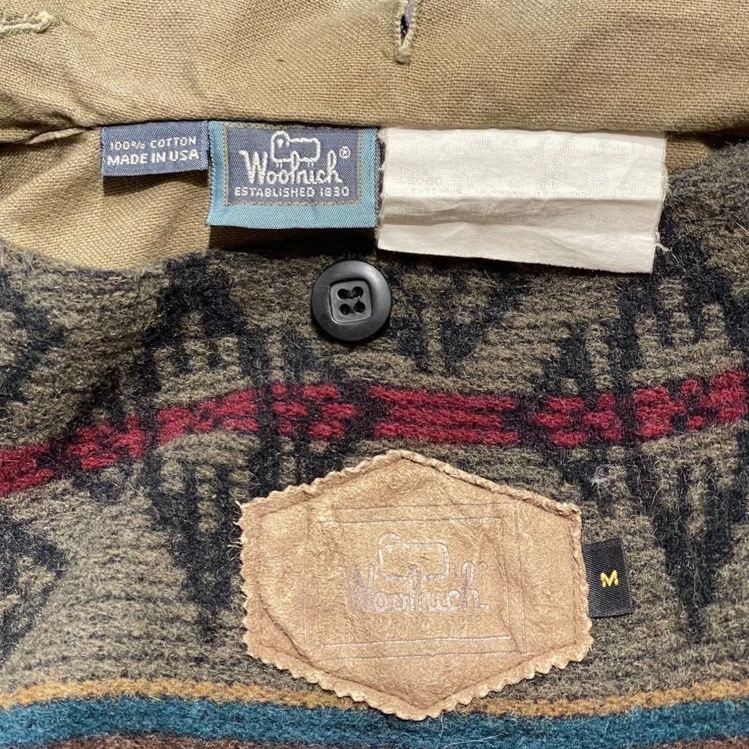 【M】90s USA製 ウールリッチ ライナー付き カバーオール ジャケット