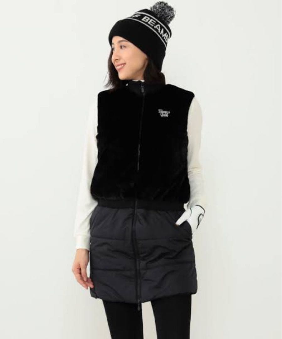 BEAMS golf 中綿ワンピース　ブラック
