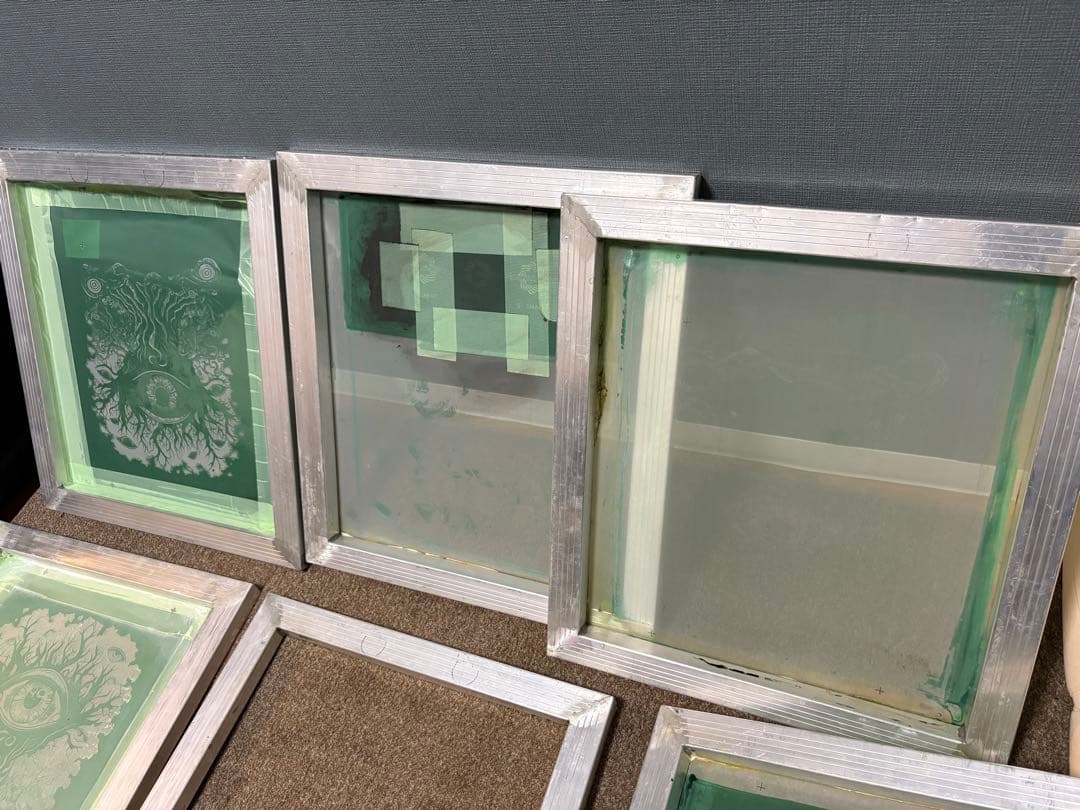 シルクスクリーン用アルミフレーム 46×51cm /160メッシュ 12枚セット