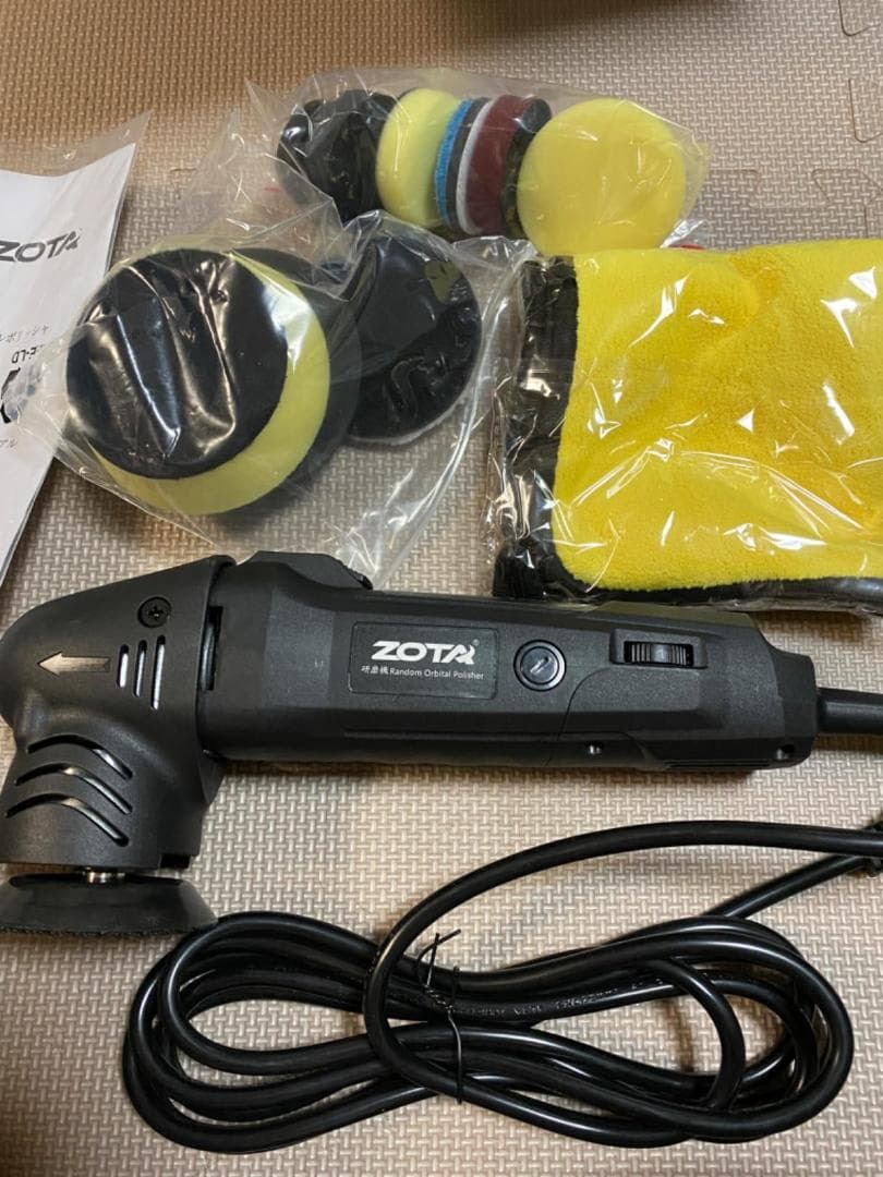 ミニポリッシャー、50mm/75mmダブル裏板型、電動機、六段変速、小型、8mm