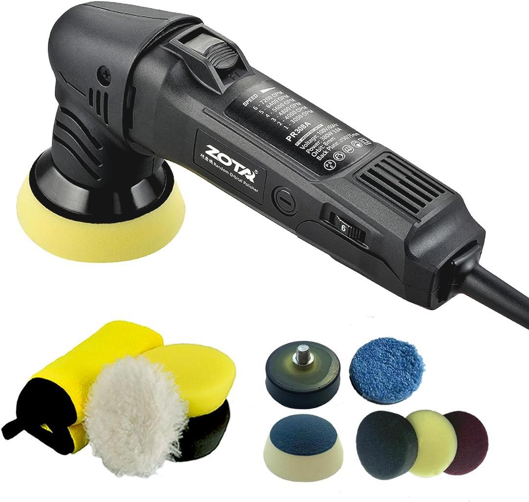 ミニポリッシャー、50mm/75mmダブル裏板型、電動機、六段変速、小型、8mm