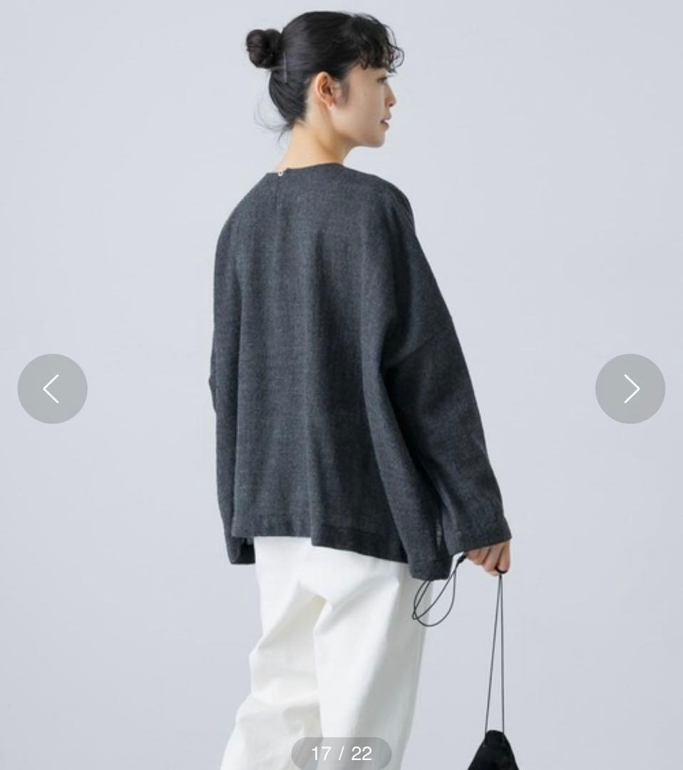 ウールガーゼワイドプルオーバー　かぐれ