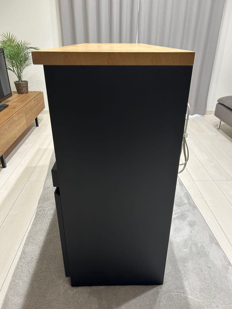 国産キッチンカウンター幅119/使用1年半/完成品/北欧インテリア/送料込