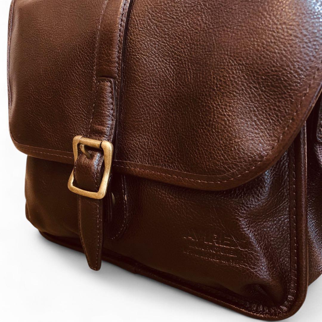 AVIREX レザー ショルダーバッグ BULTO アヴィレックス フラップ　茶