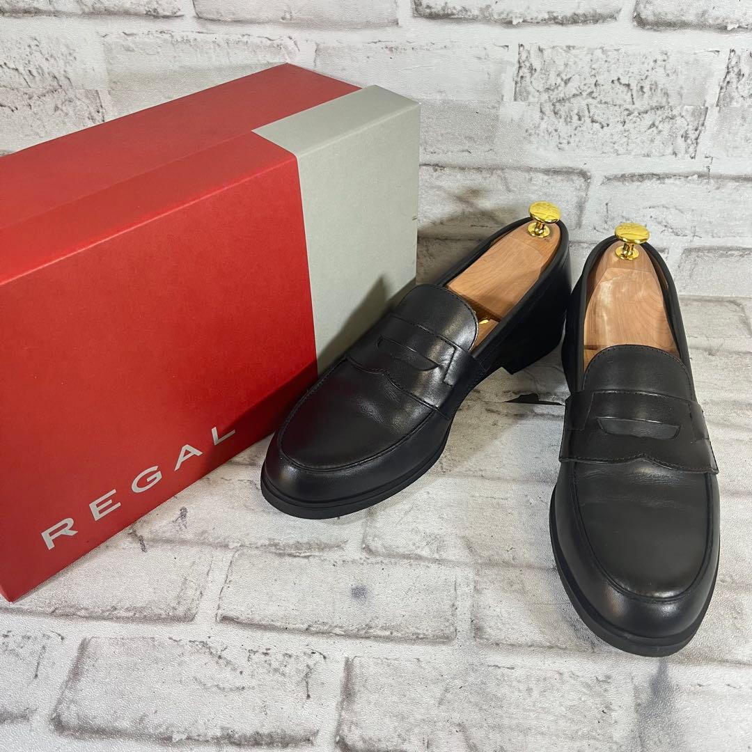 【未使用級】REGAL リーガル ローファー ブラック 22DL 日本製