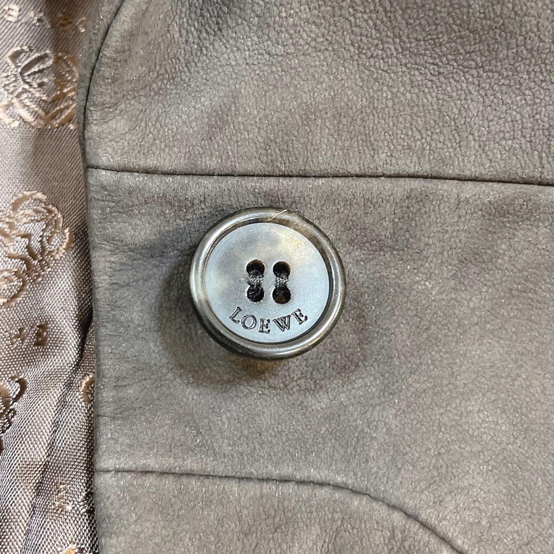 LOEWE ロエベ 羊革 レザージャケット スエード テーラードジャケット