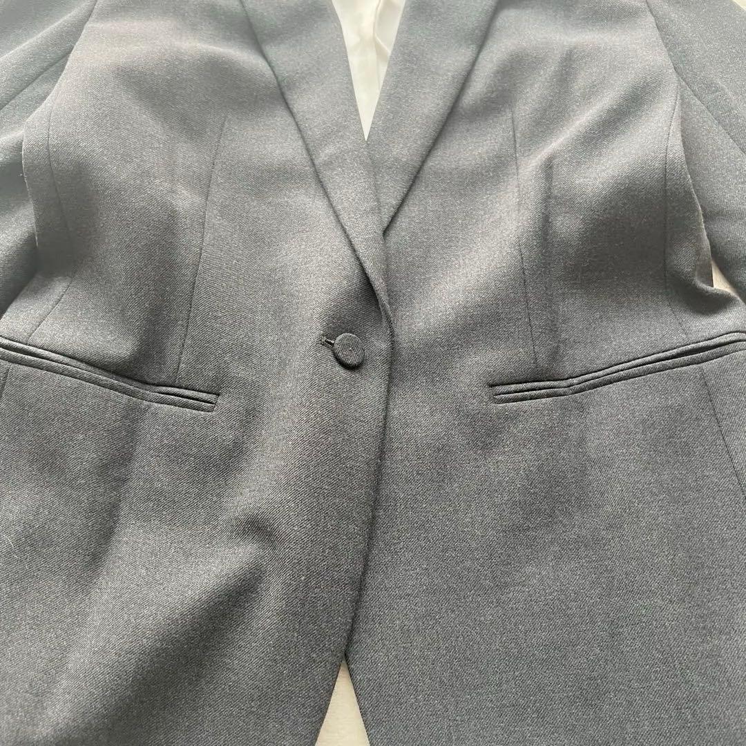 ゆきん様　ベイジ　VILLAZ シングルジャケット 4 ダークグレー エコレザー