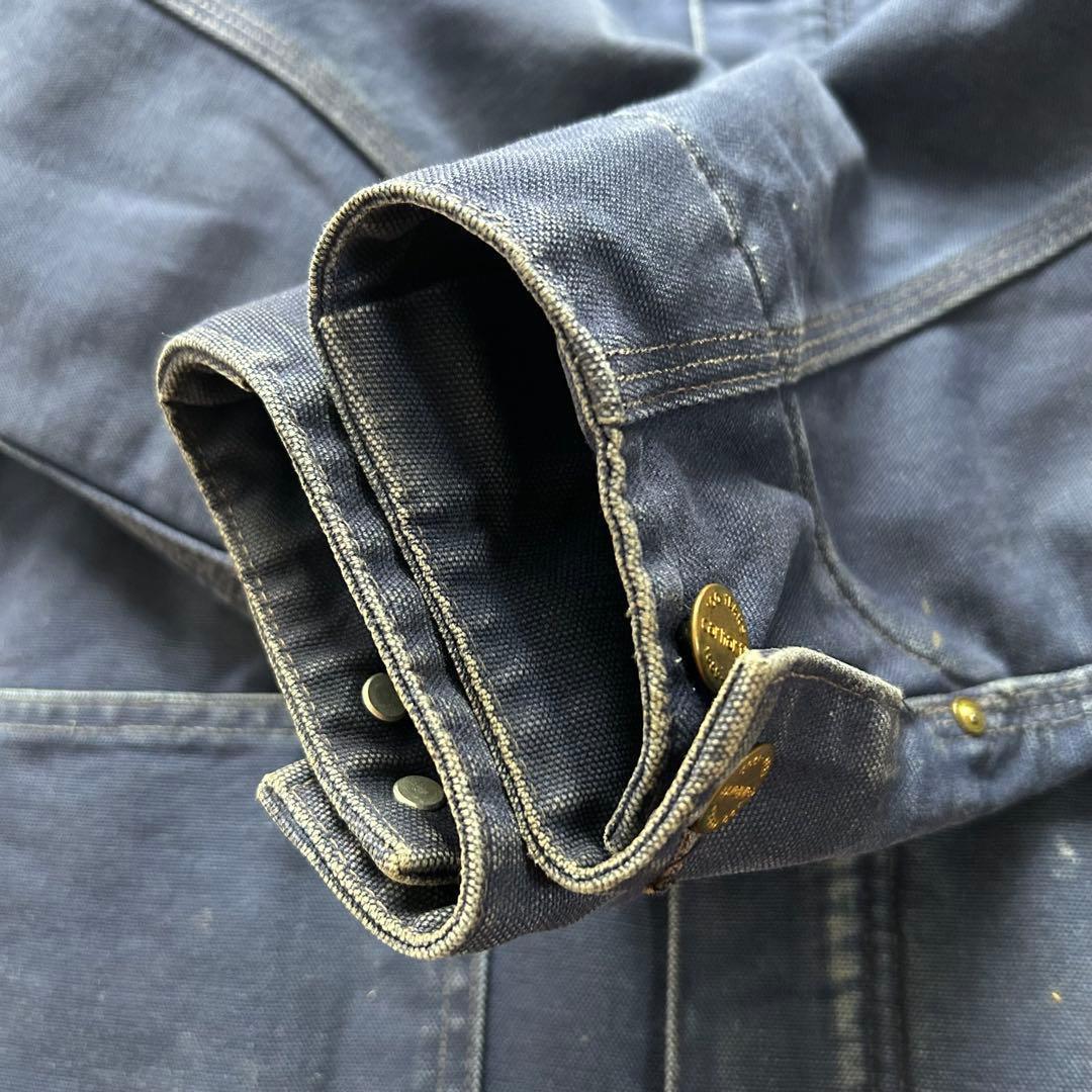 【100周年】80s 星タグ カーハート ミシガンチョアコート ネイビー 40