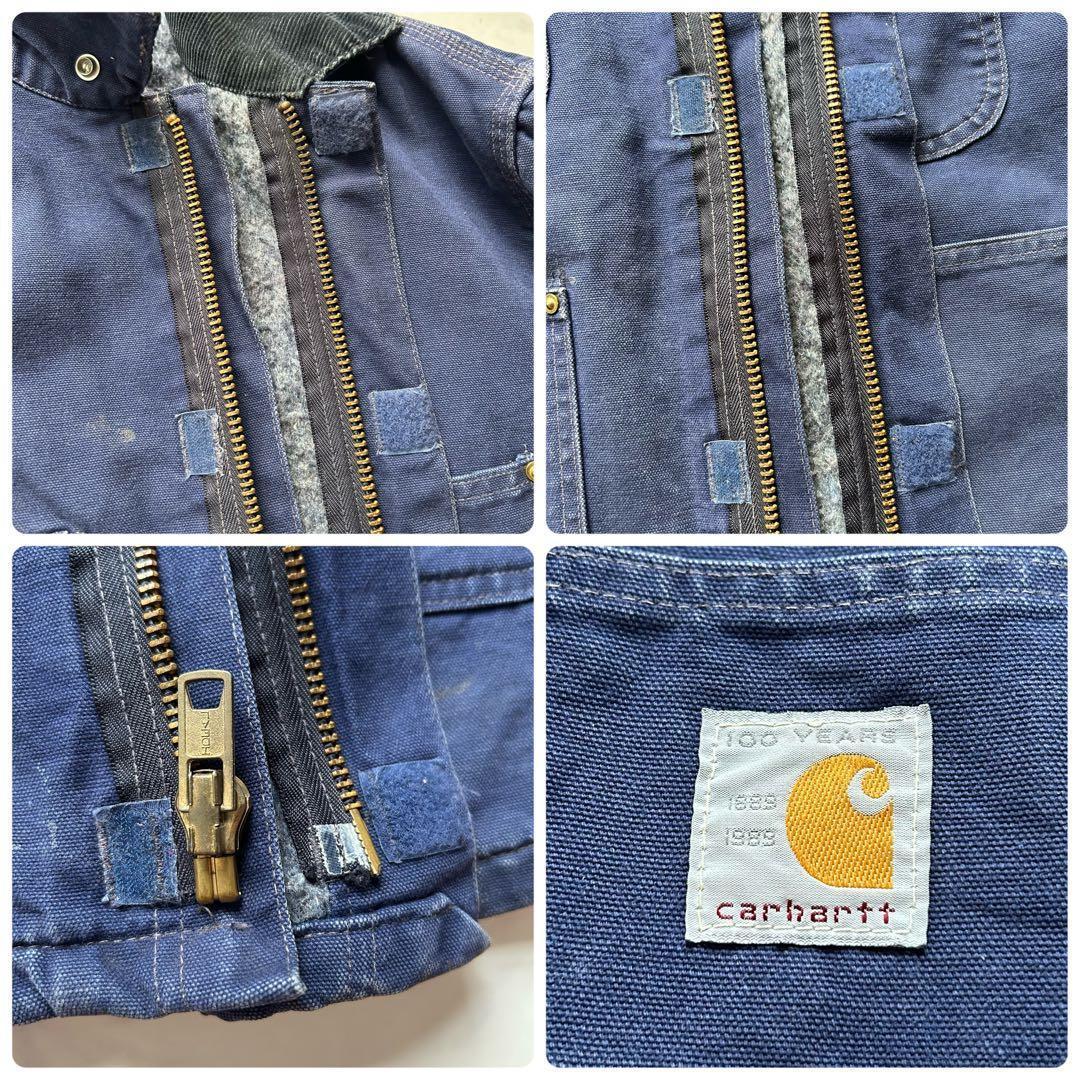 【100周年】80s 星タグ カーハート ミシガンチョアコート ネイビー 40