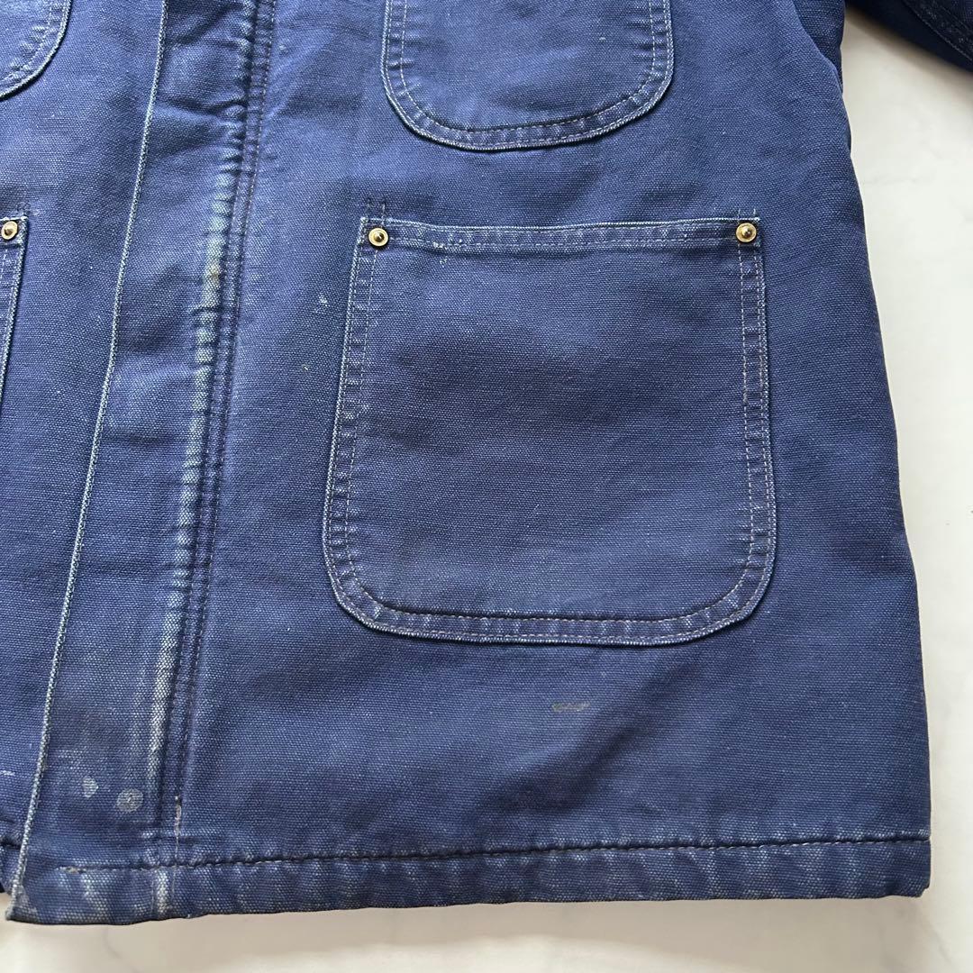 【100周年】80s 星タグ カーハート ミシガンチョアコート ネイビー 40