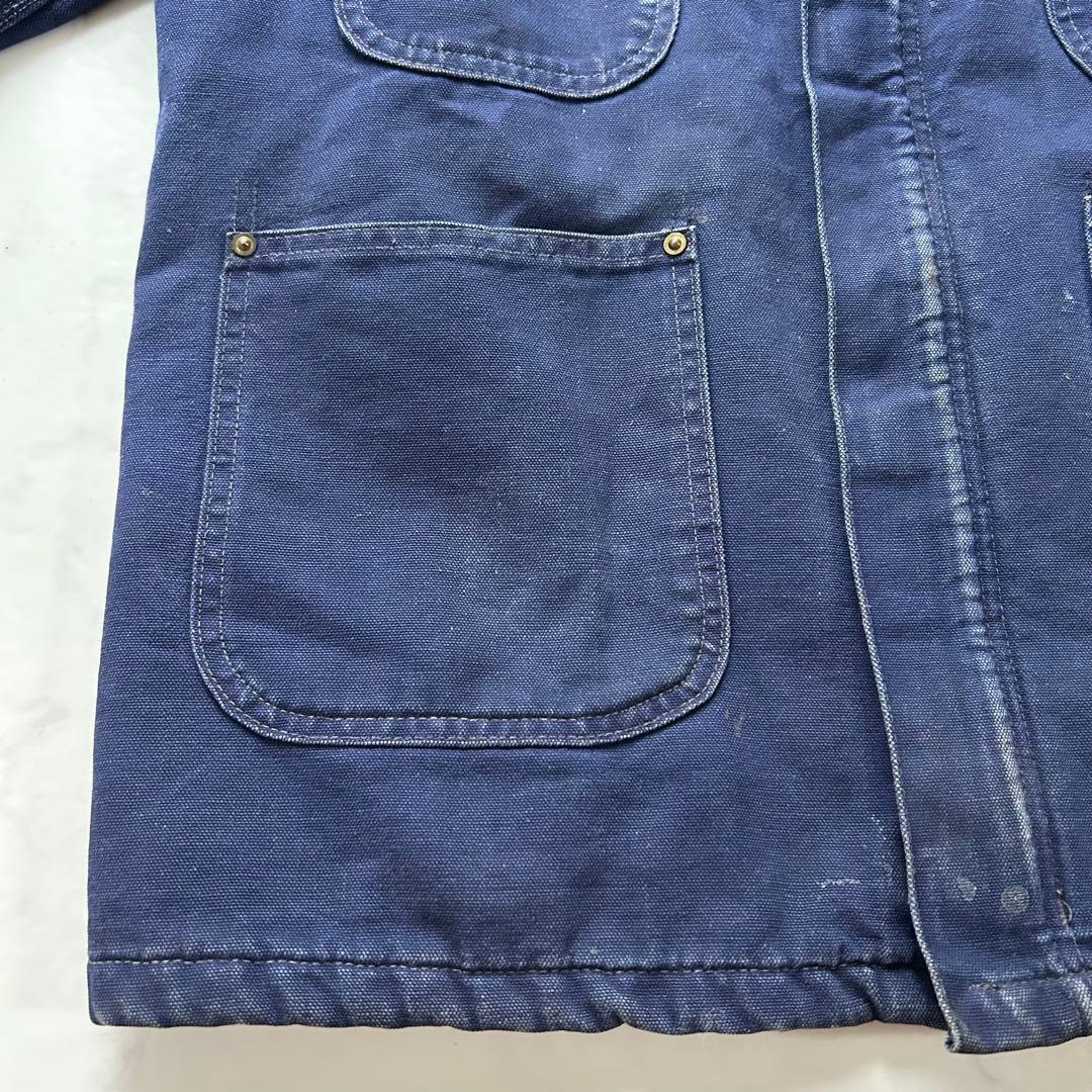 【100周年】80s 星タグ カーハート ミシガンチョアコート ネイビー 40