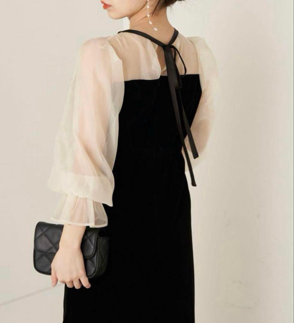 Chico ワンピース　オケージョンドレス　ブラック　結婚式　同窓会