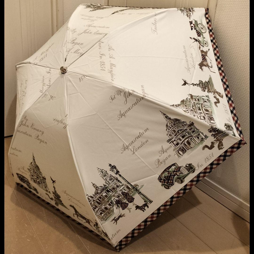 新品【アクアスキュータム】日本製 折りたたみ 傘 サマーシールド 軽量 晴雨