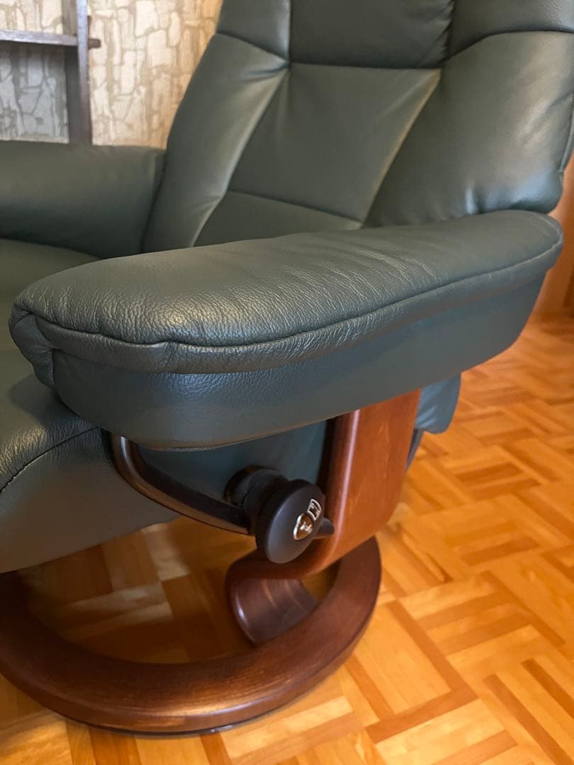 エコーネス　ストレスレスチェア＆オットマン・本革・EKORNES グリーン