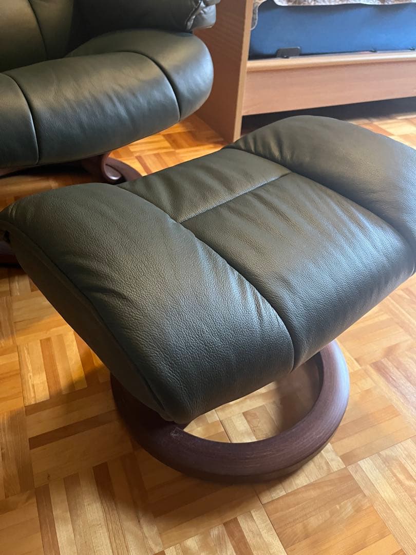 エコーネス　ストレスレスチェア＆オットマン・本革・EKORNES グリーン
