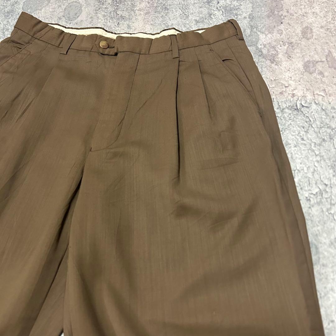 90s ITALY製 PRONTO-UOMO ツータックスラックス ヴィンテージ