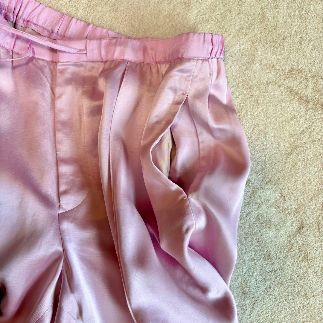 Drawer ドゥロワー 定価5,8万円 ピンク ドロスト パンツ