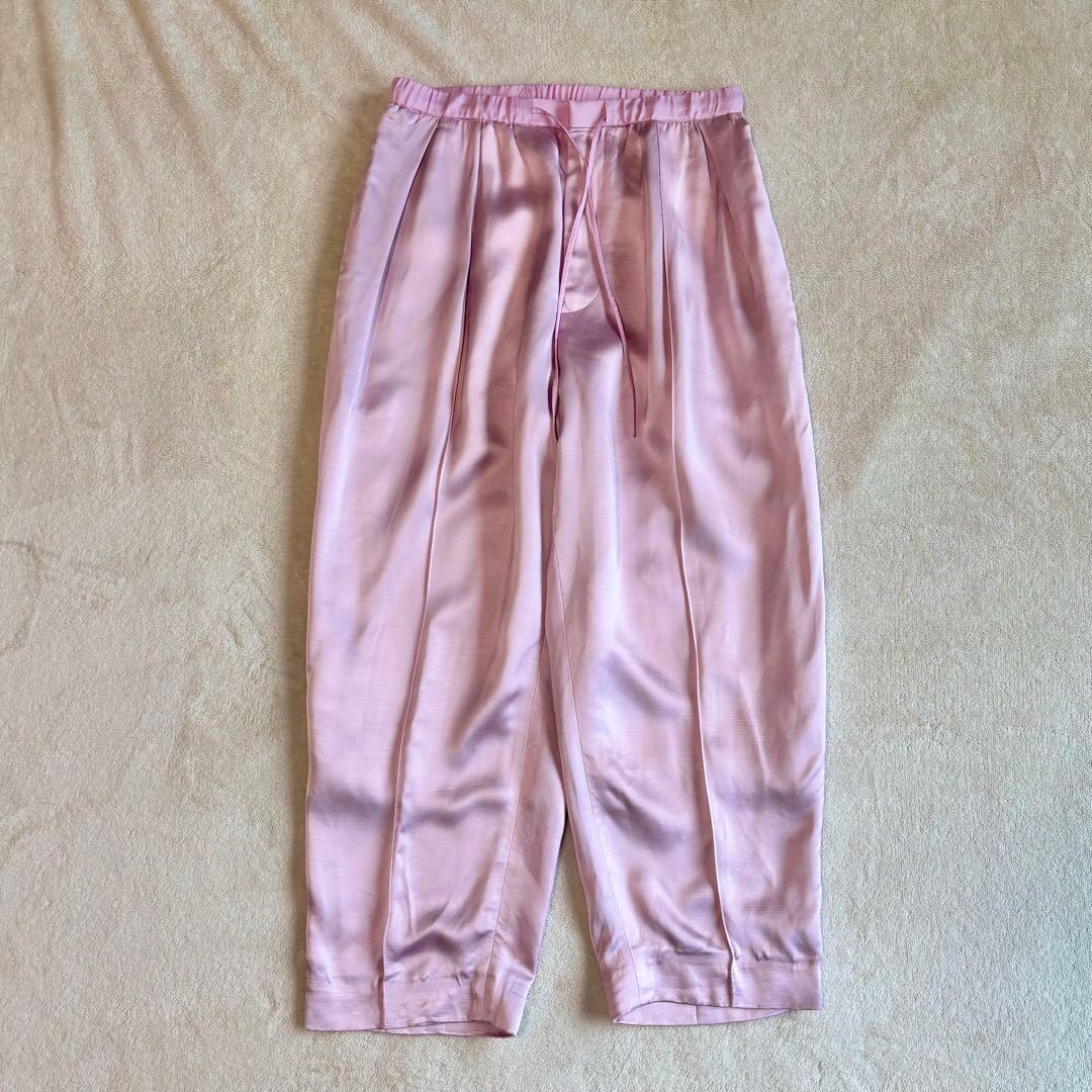 Drawer ドゥロワー 定価5,8万円 ピンク ドロスト パンツ