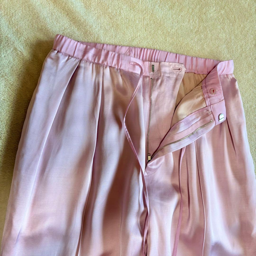 Drawer ドゥロワー 定価5,8万円 ピンク ドロスト パンツ