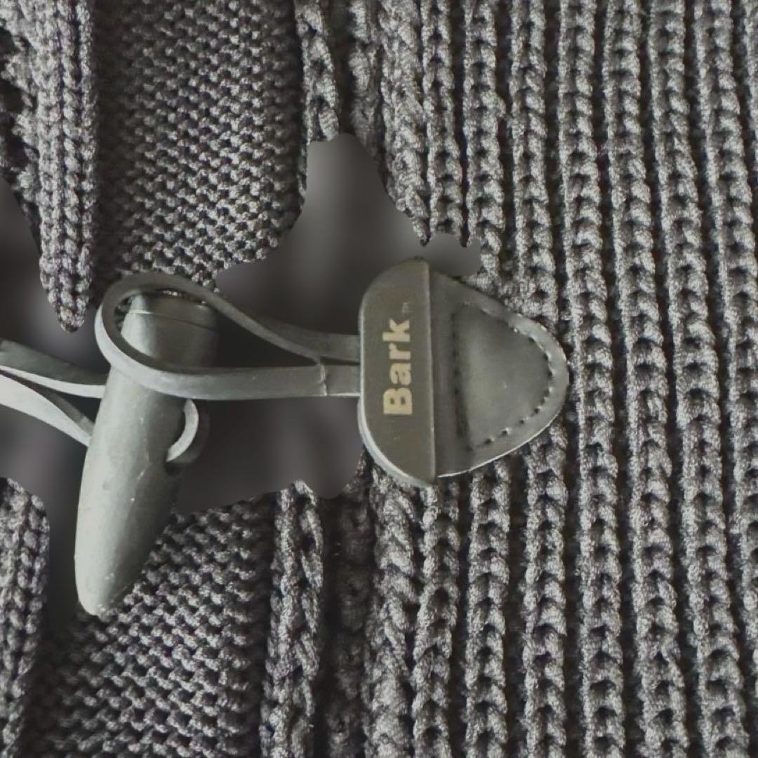 ✨美品✨バーク　ニットダッフルコート　ブラック　フード　秋冬　編み込み　2way