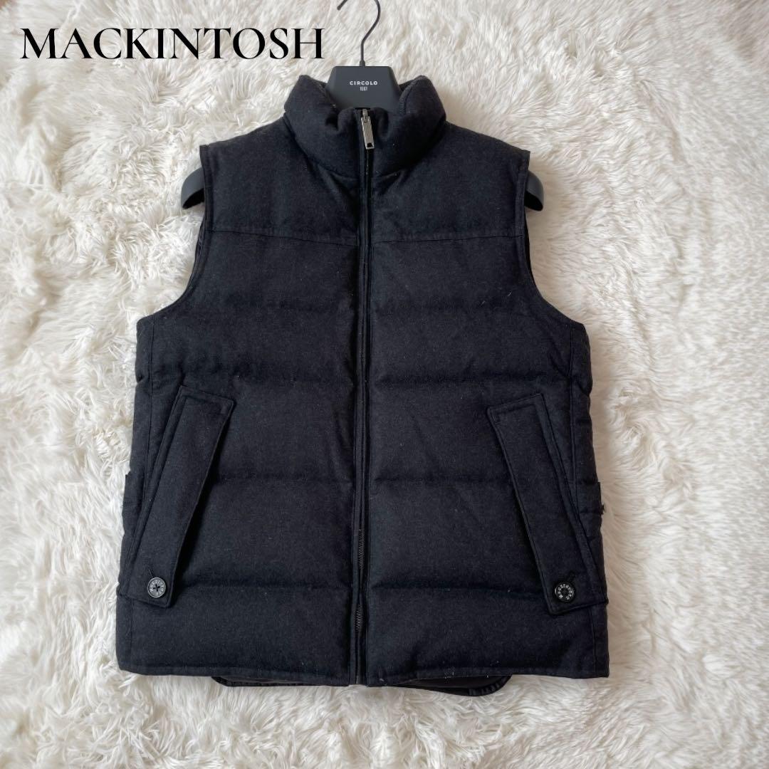 美品 MACKINTOSH マッキントッシュ リバーシブル ダウンベスト M 黒