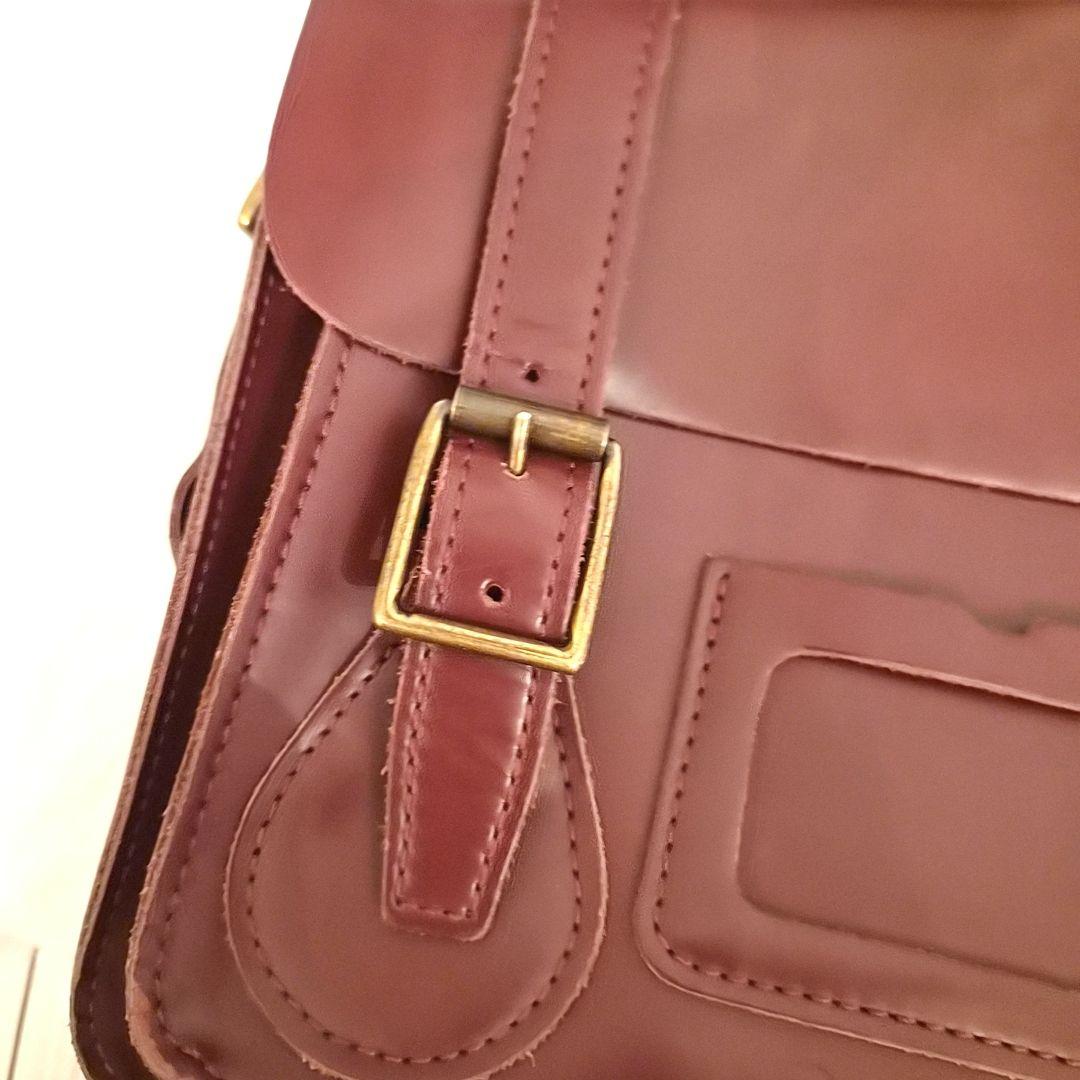 【Dr.Martens】レザーサッチェルバッグ/13インチ/チェリーレッド