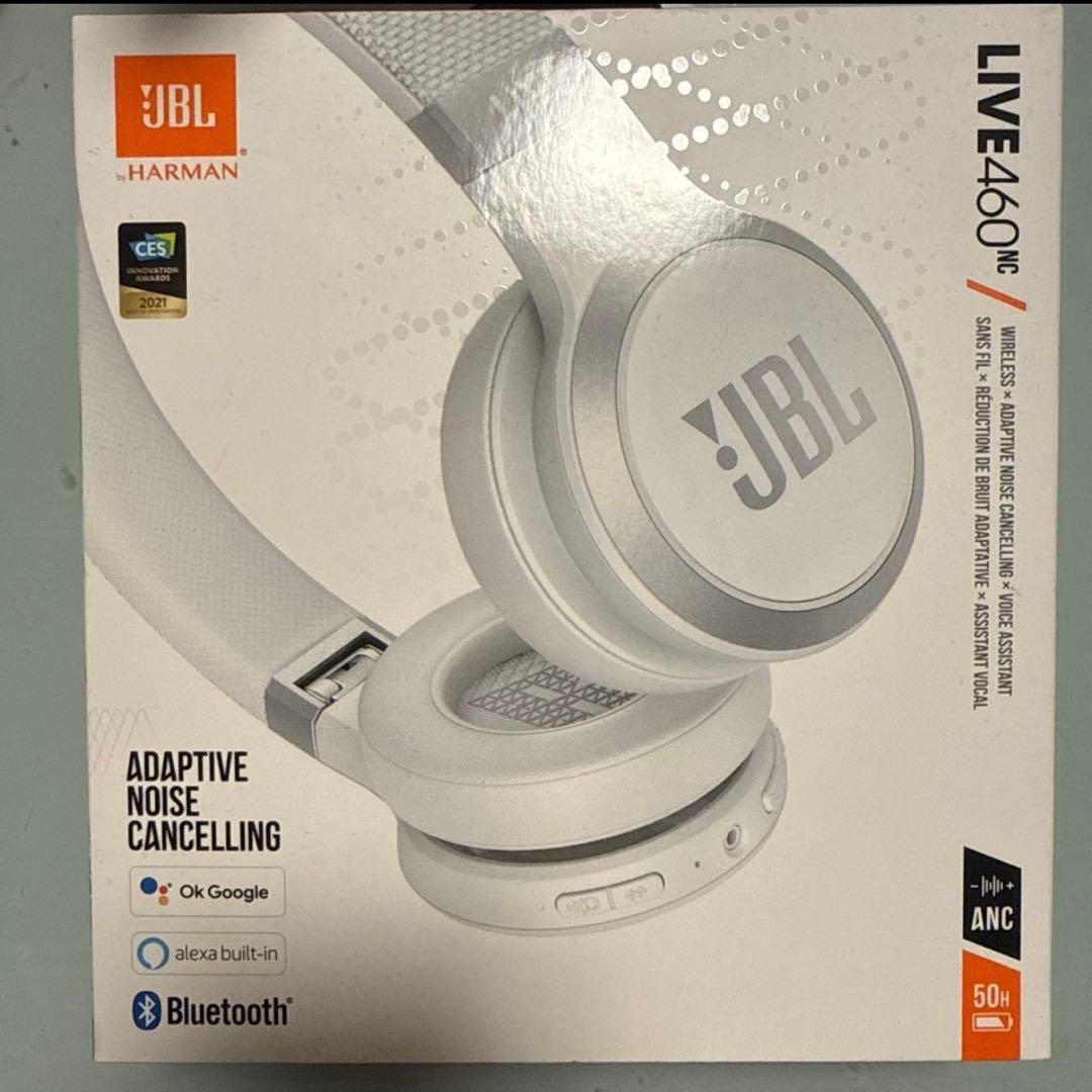 JBL LIVE460NC ワイヤレスヘッドホン ホワイト