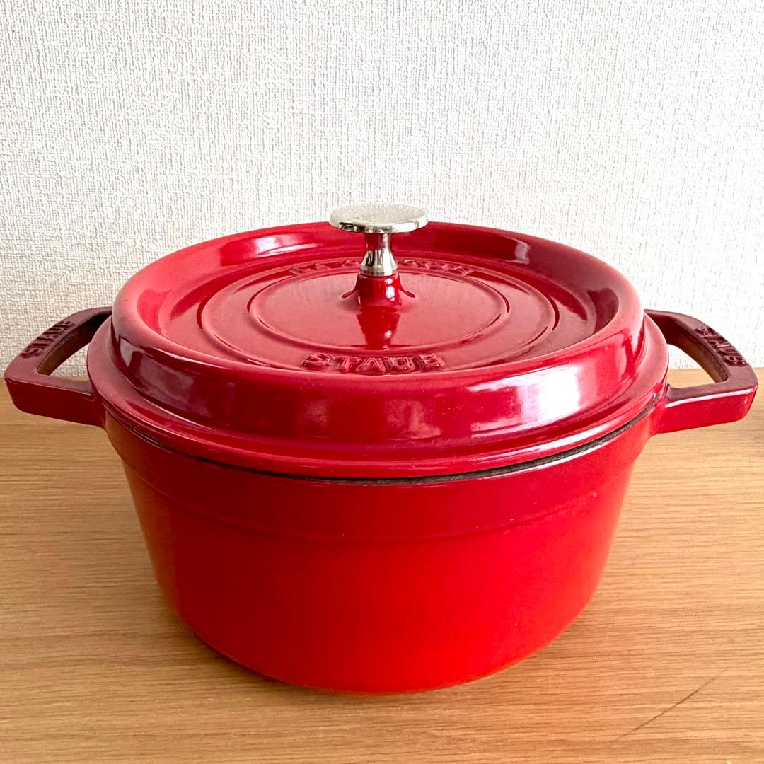 STAUB ストウブ ピコ・ココット ラウンド 22cm チェリーレッド