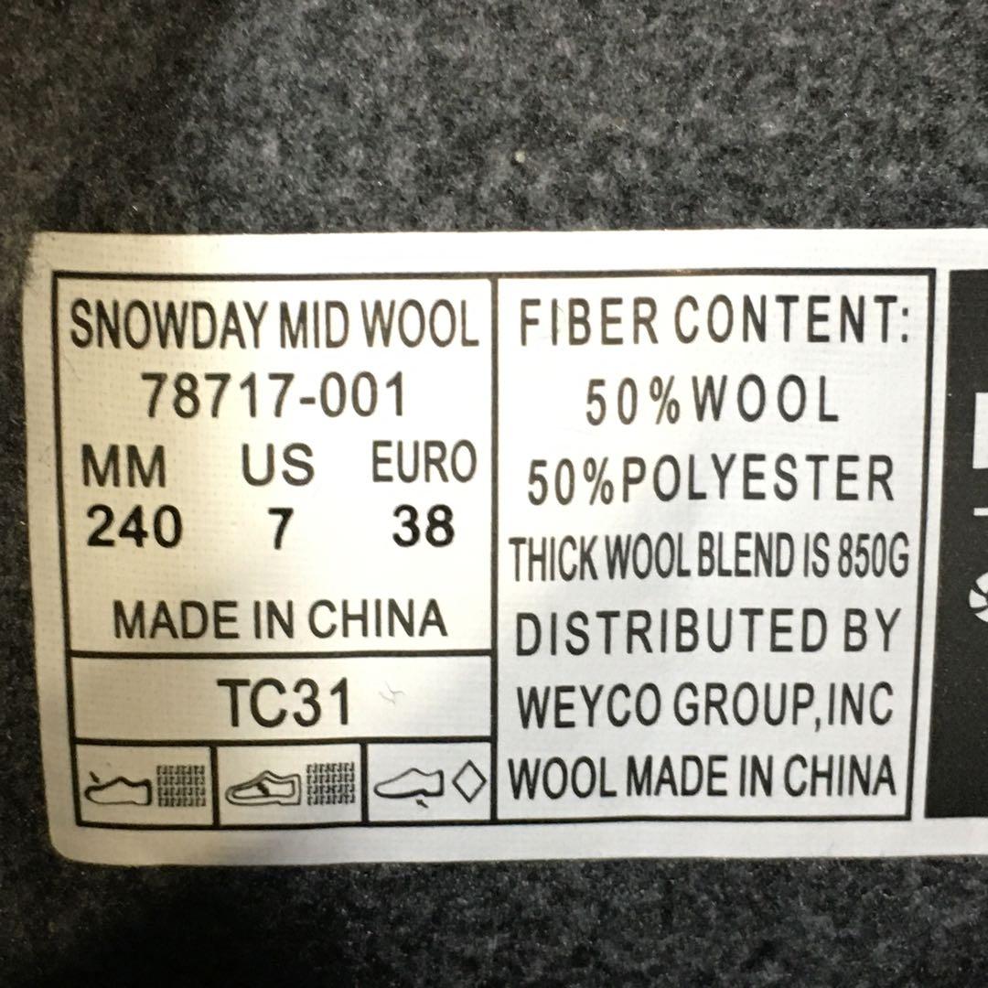 BOGS ♫ スノーブーツ ウールキルティング ブラック 黒 24cm -30°