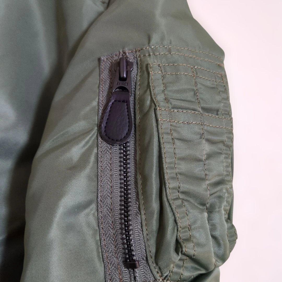 ⭐️極美品⭐️AVIREX　MA-1フライトジャケット　カーキ　レディースL