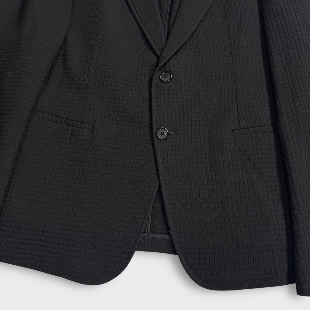 美品 XXXL アルマーニ テーラードジャケット ウール ストレッチ ブラック