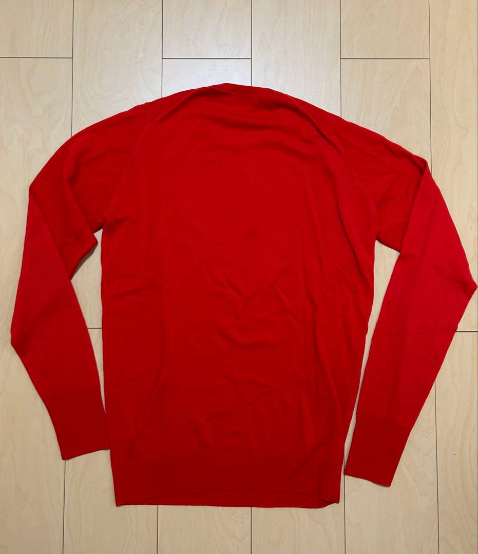 JOHN SMEDLEY レッド クルーネック セーター