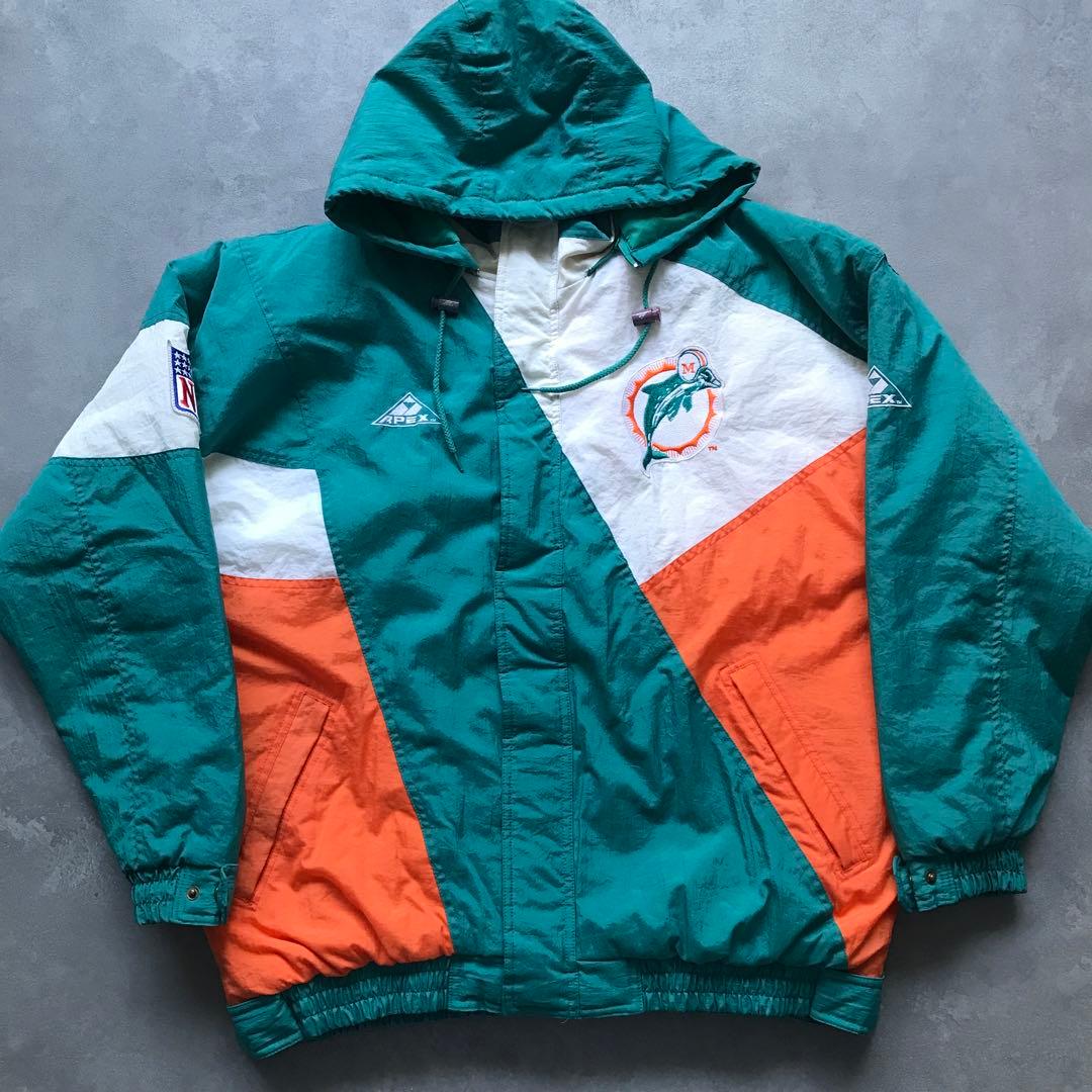 90s NFL PRO LINE マイアミドルフィンズ ナイロンジャケット 中綿