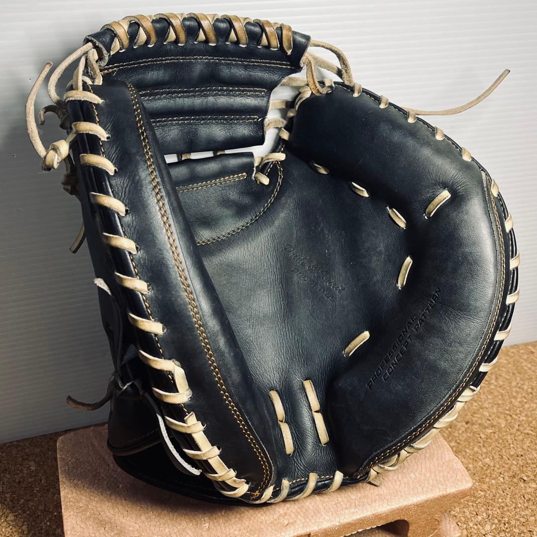 ZETT軟式捕手ミット中村悠平タイプ/BRCB30282／一般.大人／ブラック