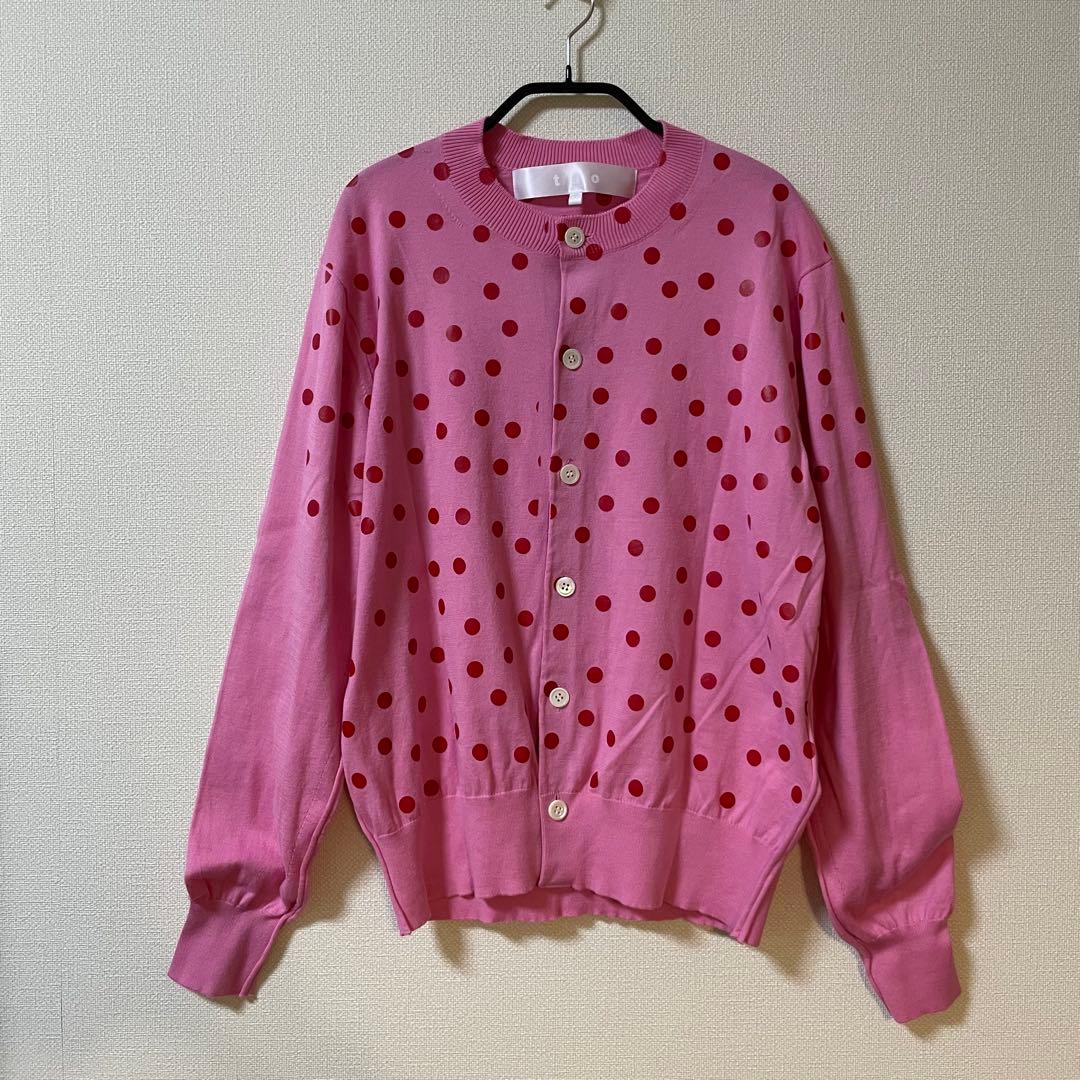 tao ドットプリントカーディガン　M