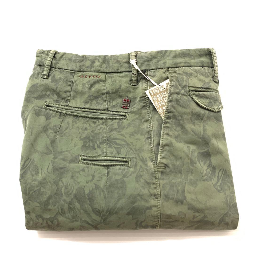 新品未使用incotex 31 ルーマニア製 定価35,000程 ボタニカル柄