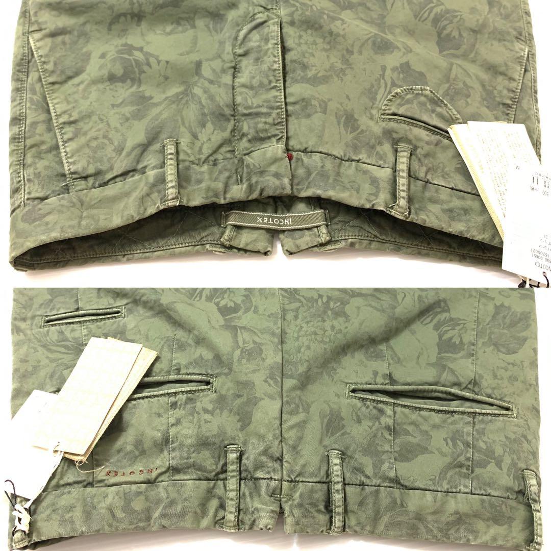 新品未使用incotex 31 ルーマニア製 定価35,000程 ボタニカル柄