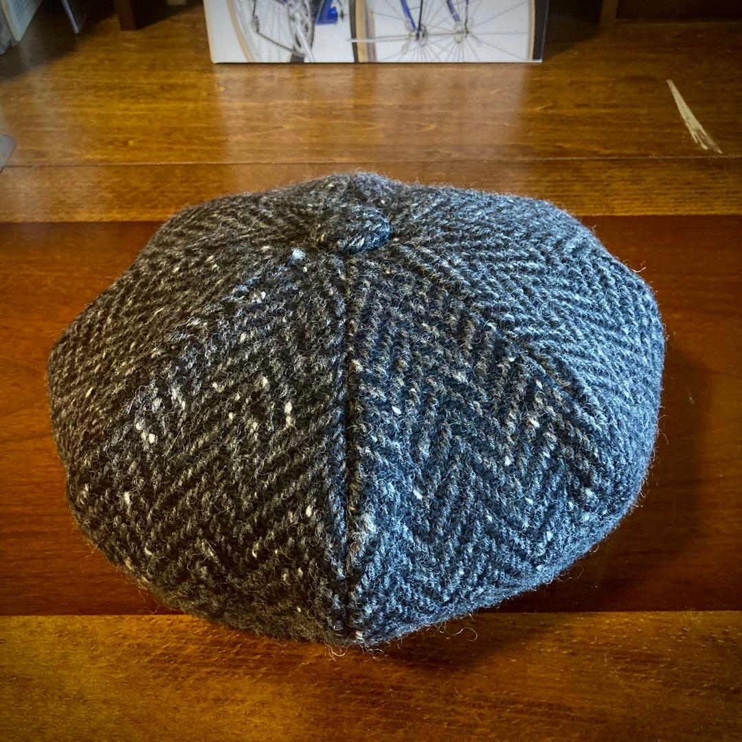 美品JamesLock ドネガルツイード8枚はぎキャスケットイギリス王室御用達