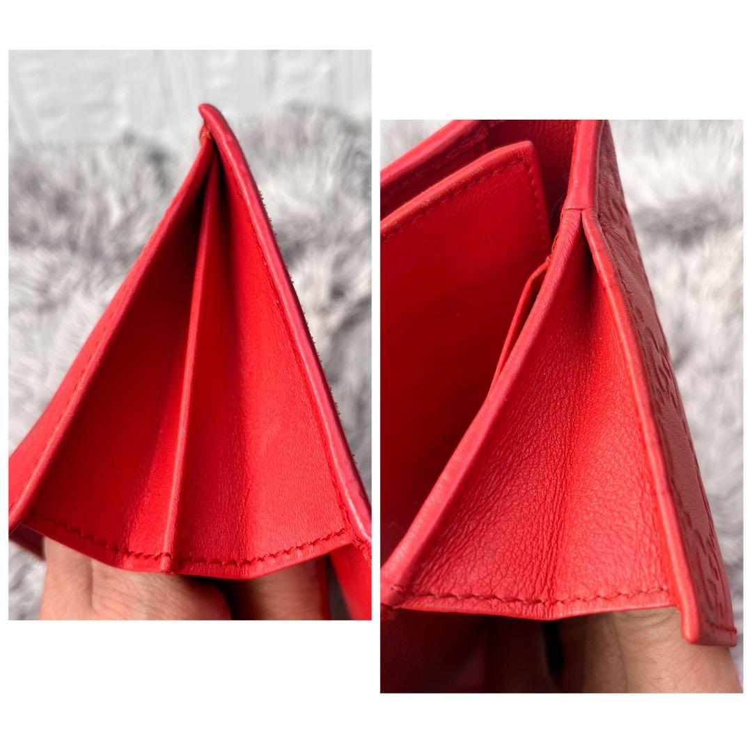 美品✨GUCCI コンチネンタル　シマ　長財布　インターロッキング　朱色