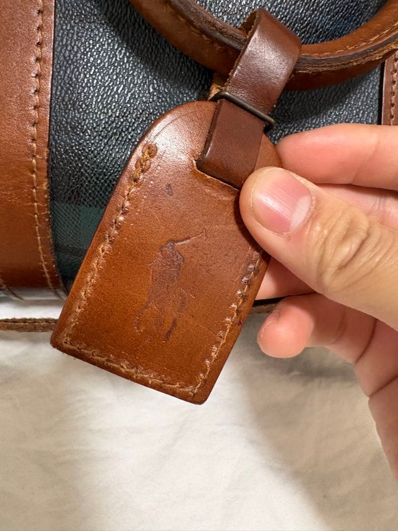 POLO LALPH LAUREN チェック柄ボストンバッグ