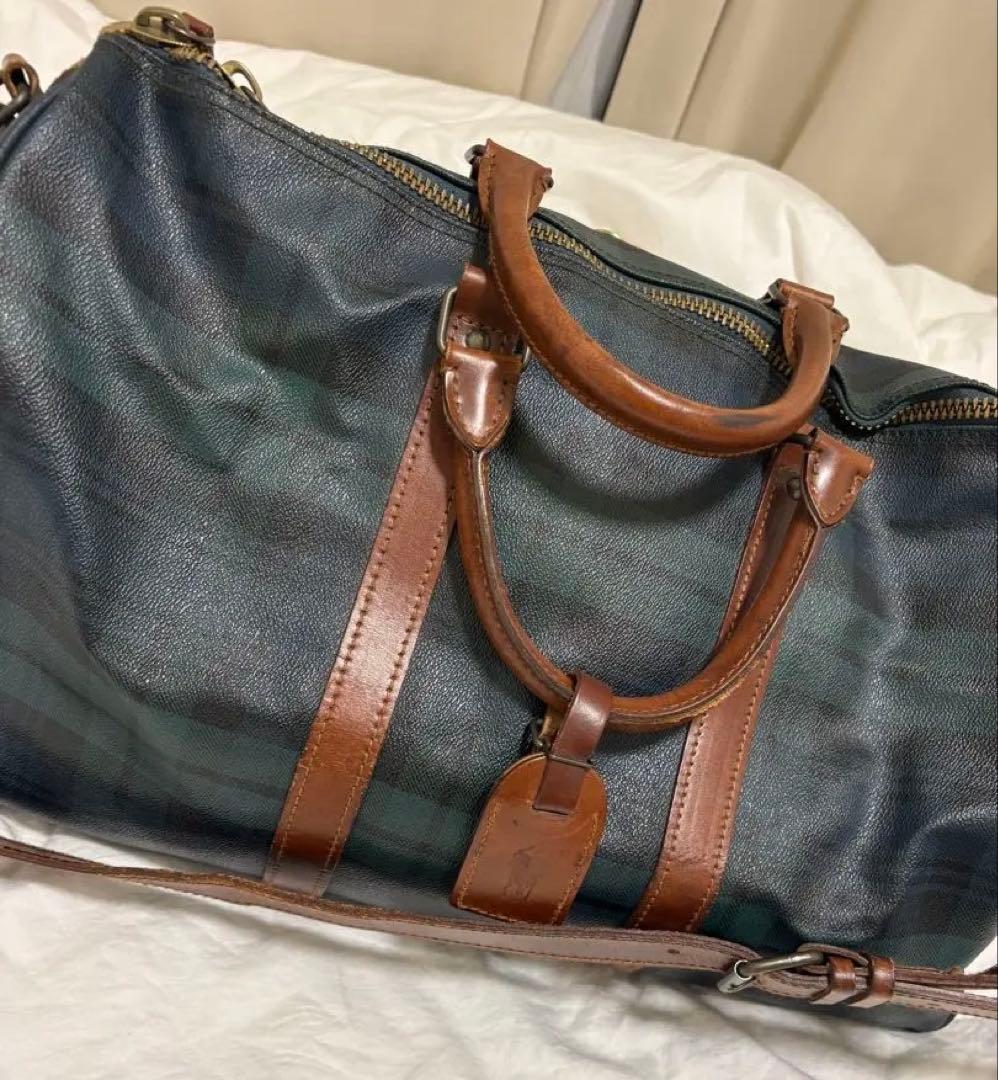 POLO LALPH LAUREN チェック柄ボストンバッグ