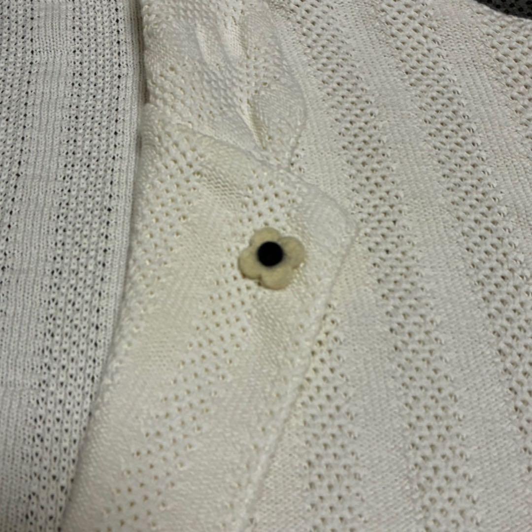美品/XL LARDINI テーラードジャケット　ブートニエール　ニット　白