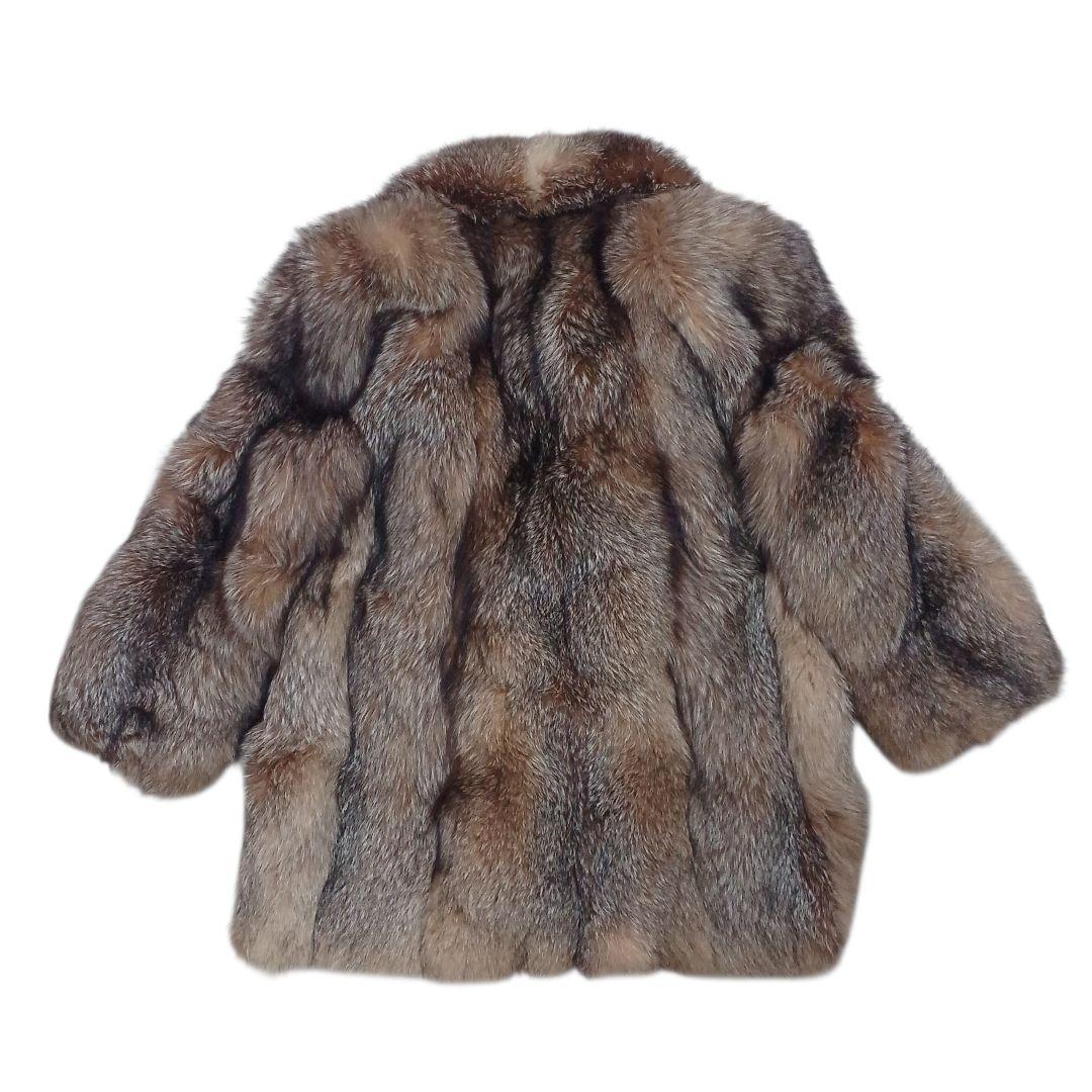 SAGA FOX サガフォックス ファーコート 毛皮 肉厚 13号 ブラウン系