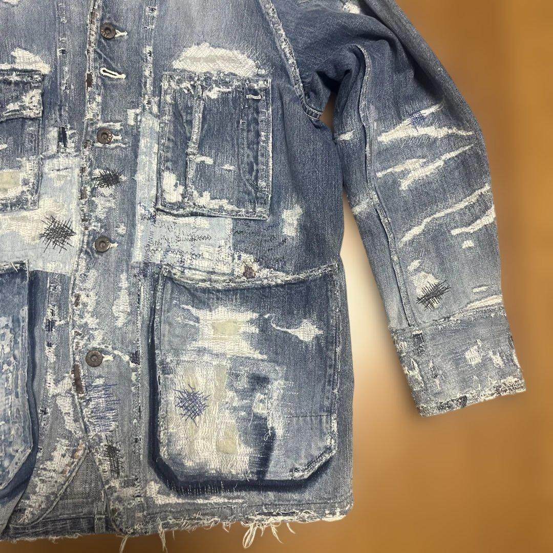 【希少】【美品】Kapital　Kountry　BORO　デニム　カバーオール③