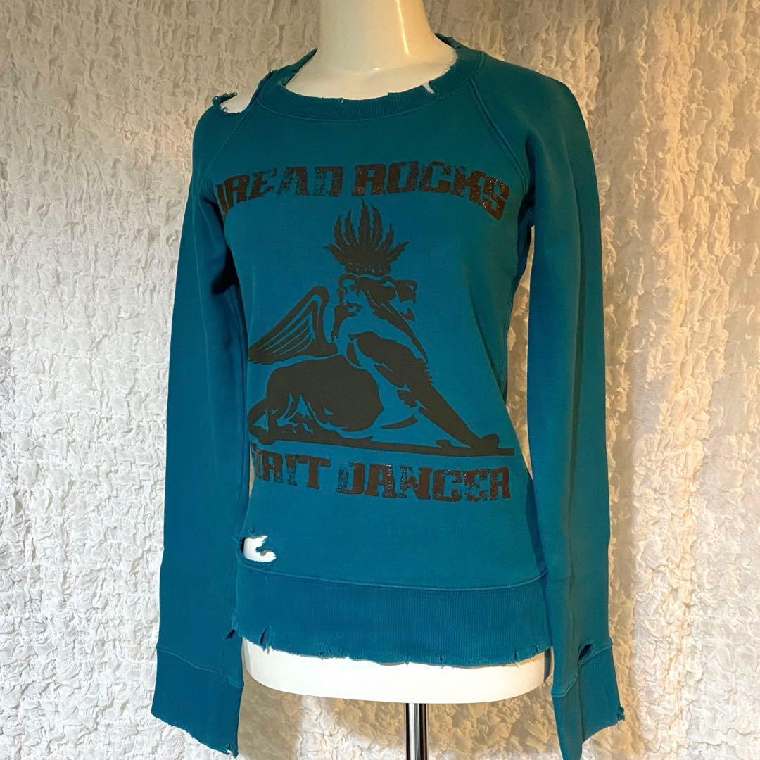 LGBクラッシュ加工SWEATトレーナーY2K人気スウェット希少archive