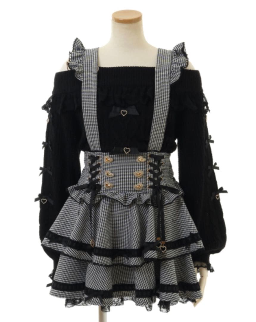 LIZLISA/リズリサ はしごリボンチェックティアードスカパン