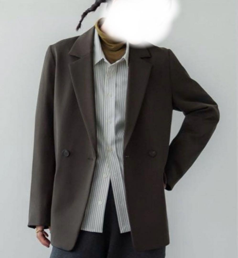 クルーレ crewre ダブルテーラードジャケット サイズ3オリーブブラウン