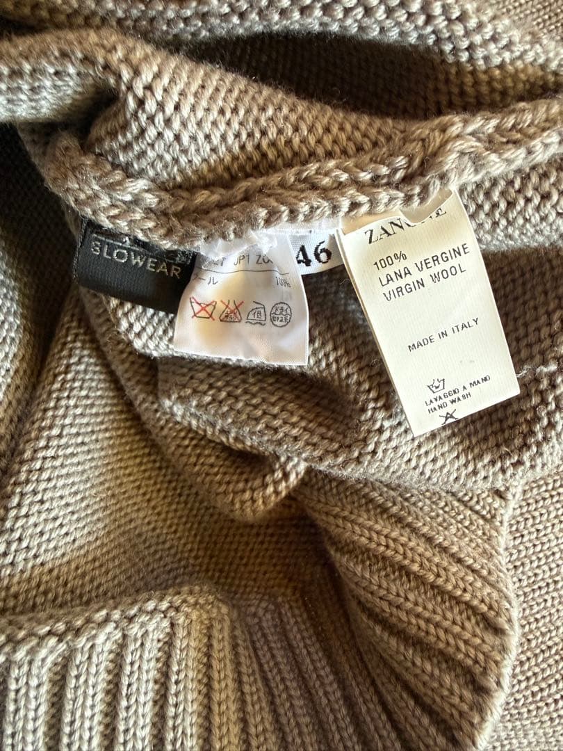 ZANONE ミドルゲージ5Gタートルネック グレージュ 46