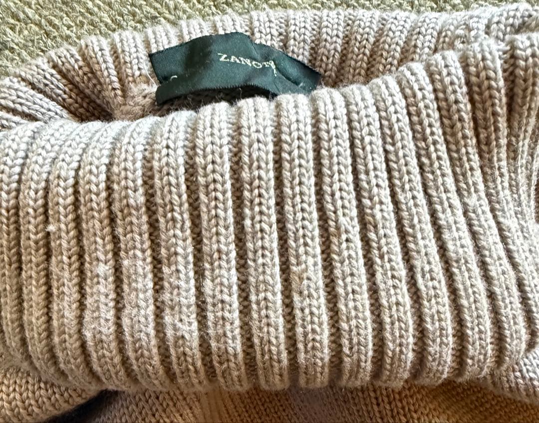 ZANONE ミドルゲージ5Gタートルネック グレージュ 46